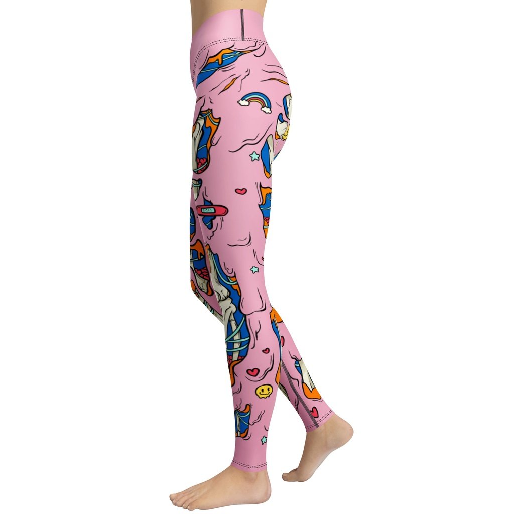 Cute Zombie Yoga Leggings