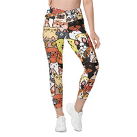 Cuteness Overload Crossover Leggings With Pockets