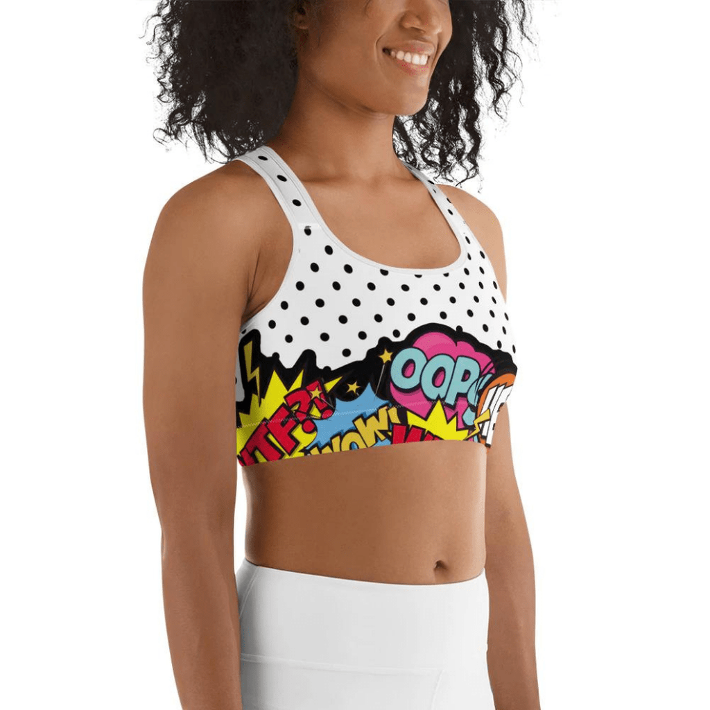 Cutest Pop Art Sports Bra