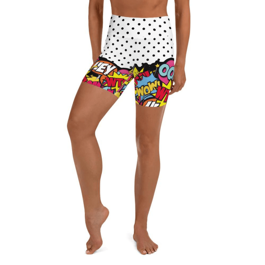 Cutest Pop Art Yoga Shorts