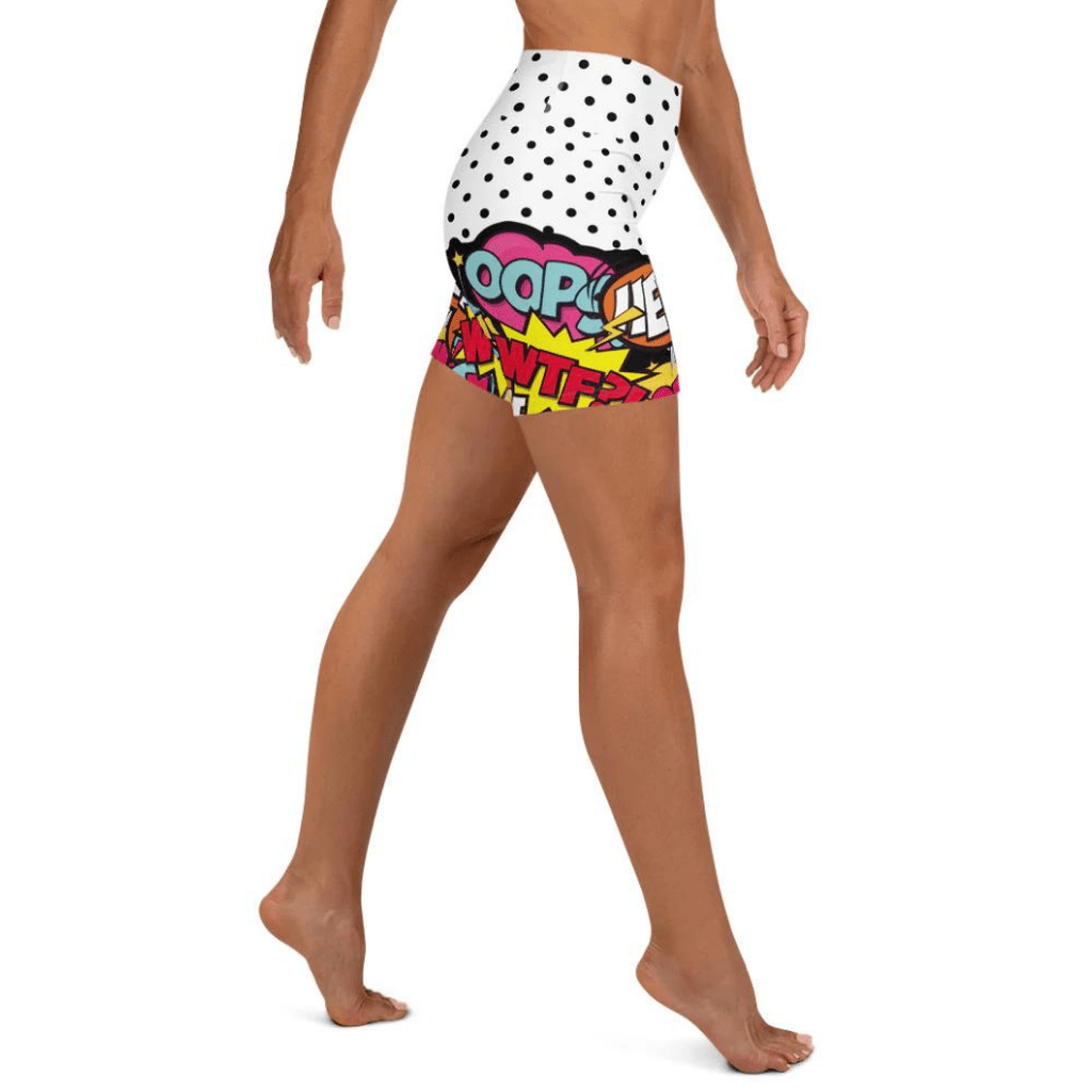 Cutest Pop Art Yoga Shorts
