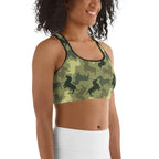 Dachshund Camo Sports Bra