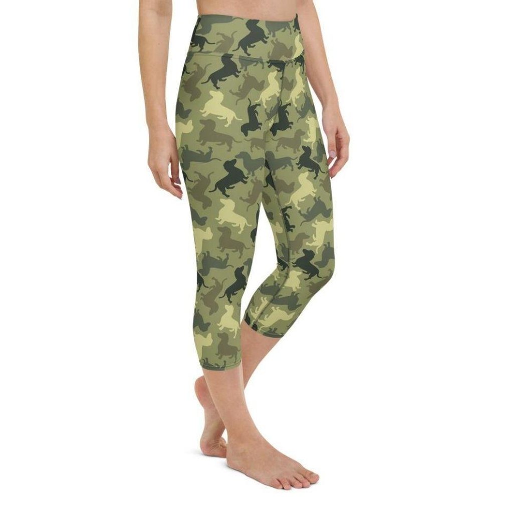 Dachshund Camo Yoga Capris