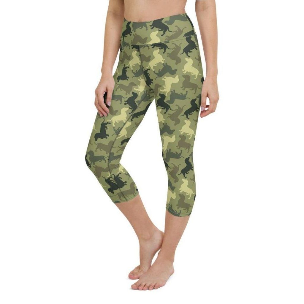 Dachshund Camo Yoga Capris