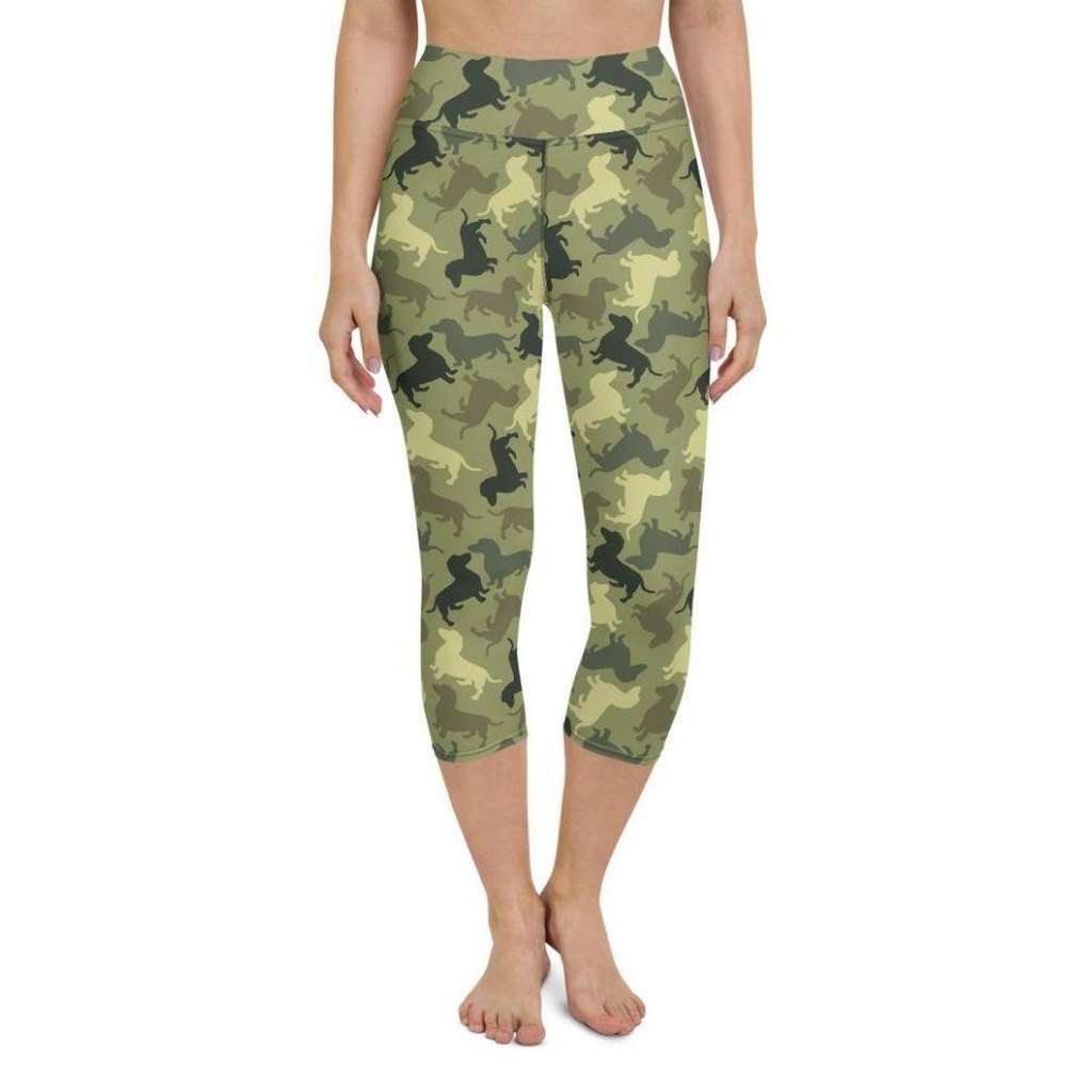 Dachshund Camo Yoga Capris