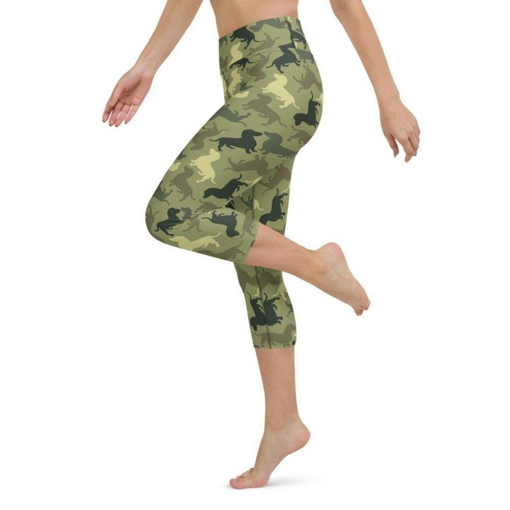 Dachshund Camo Yoga Capris