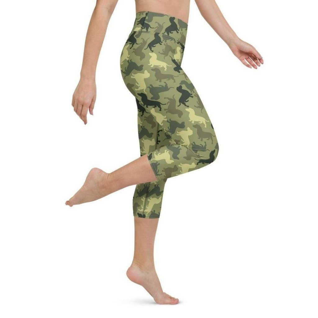 Dachshund Camo Yoga Capris