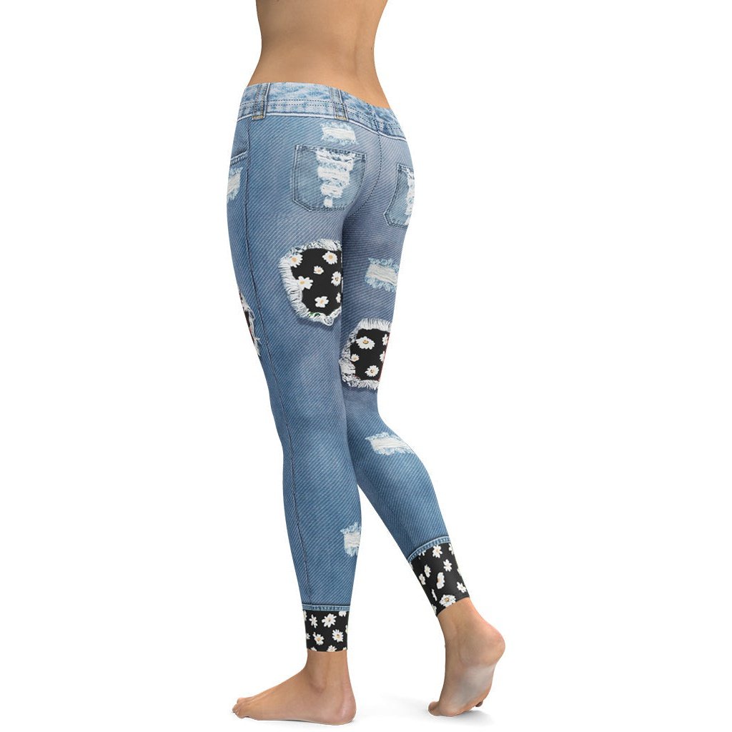Daisy Denim Leggings
