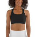 Dark Charcoal Black Sports Bra