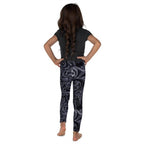 Dark Monochrome Marble Kid's Leggings