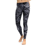 Dark Monochrome Marble Leggings