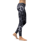 Dark Monochrome Marble Leggings