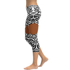 Deep Brown Cute Suspenders Capris
