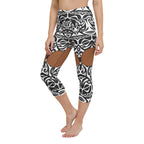 Deep Brown Cute Suspenders Yoga Capris
