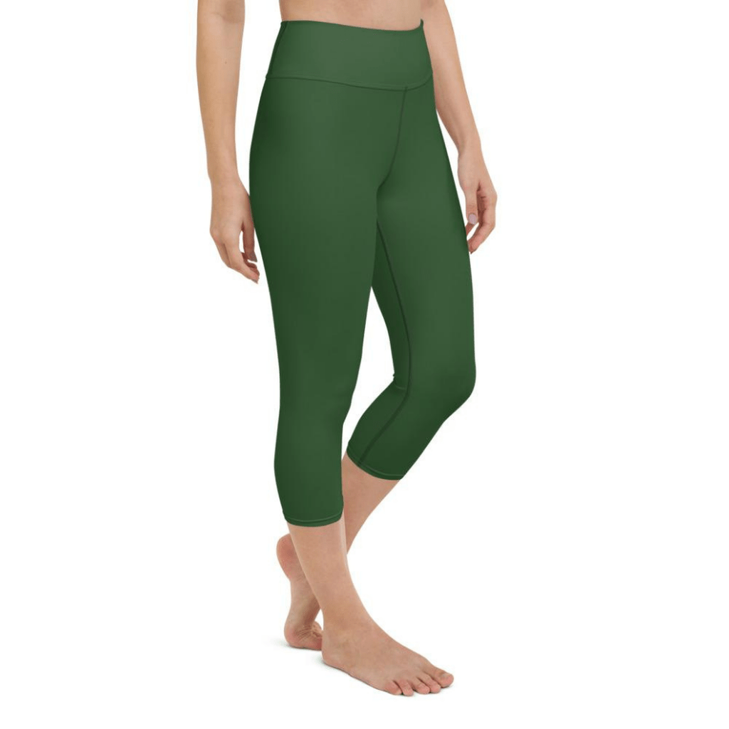 Deep Forest Green Yoga Capris