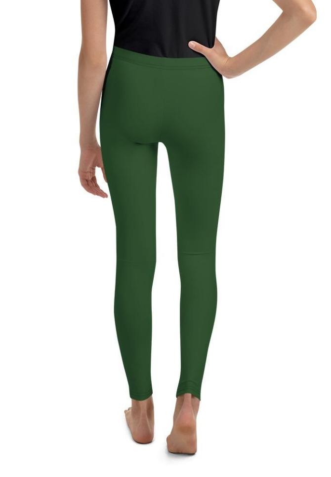 Deep Forest Green Youth Leggings