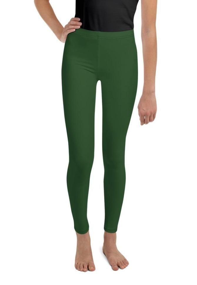 Deep Forest Green Youth Leggings