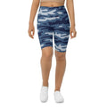 Denim Camo Print Biker Shorts
