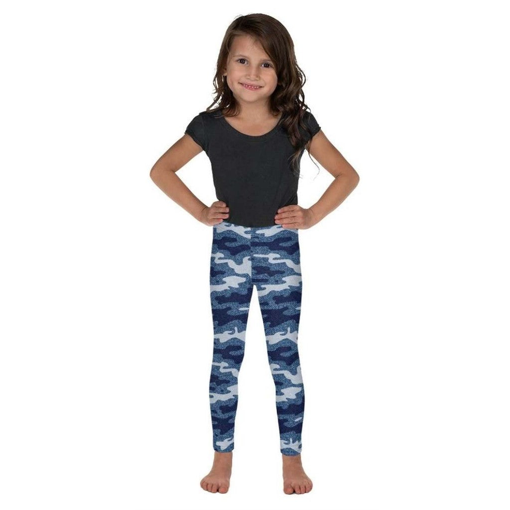 Denim Camo Print Kid's Leggings
