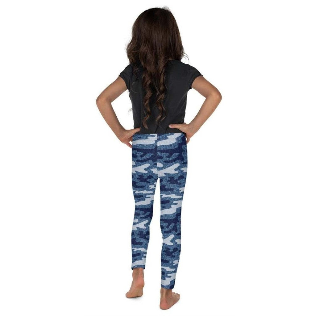 Denim Camo Print Kid's Leggings