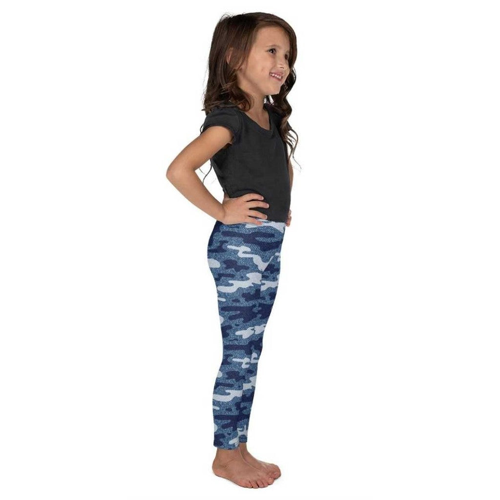 Denim Camo Print Kid's Leggings