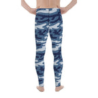 Denim Camo Print Men's Leggings