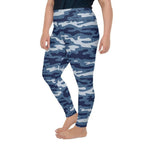 Denim Camo Print Plus Size Leggings