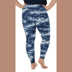 Denim Camo Print Plus Size Leggings