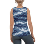 Denim Camo Print Tank Top