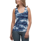 Denim Camo Print Tank Top