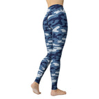 Denim Camo Print Yoga Leggings