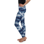 Denim Camo Print Youth Leggings