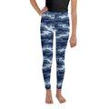 Denim Camo Print Youth Leggings