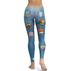 Denim Patch Leggings - FiercePulse - Premium Workout Leggings - Yoga Pants
