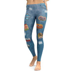 Denim Patch Leggings - FiercePulse - Premium Workout Leggings - Yoga Pants