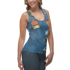 Denim Patch Tank Top