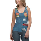 Denim Patch Tank Top