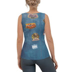 Denim Patch Tank Top