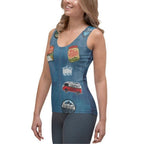 Denim Patch Tank Top
