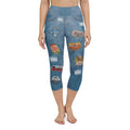 Denim Patch Yoga Capris