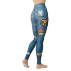 Denim Patch Yoga Leggings