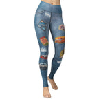 Denim Patch Yoga Leggings