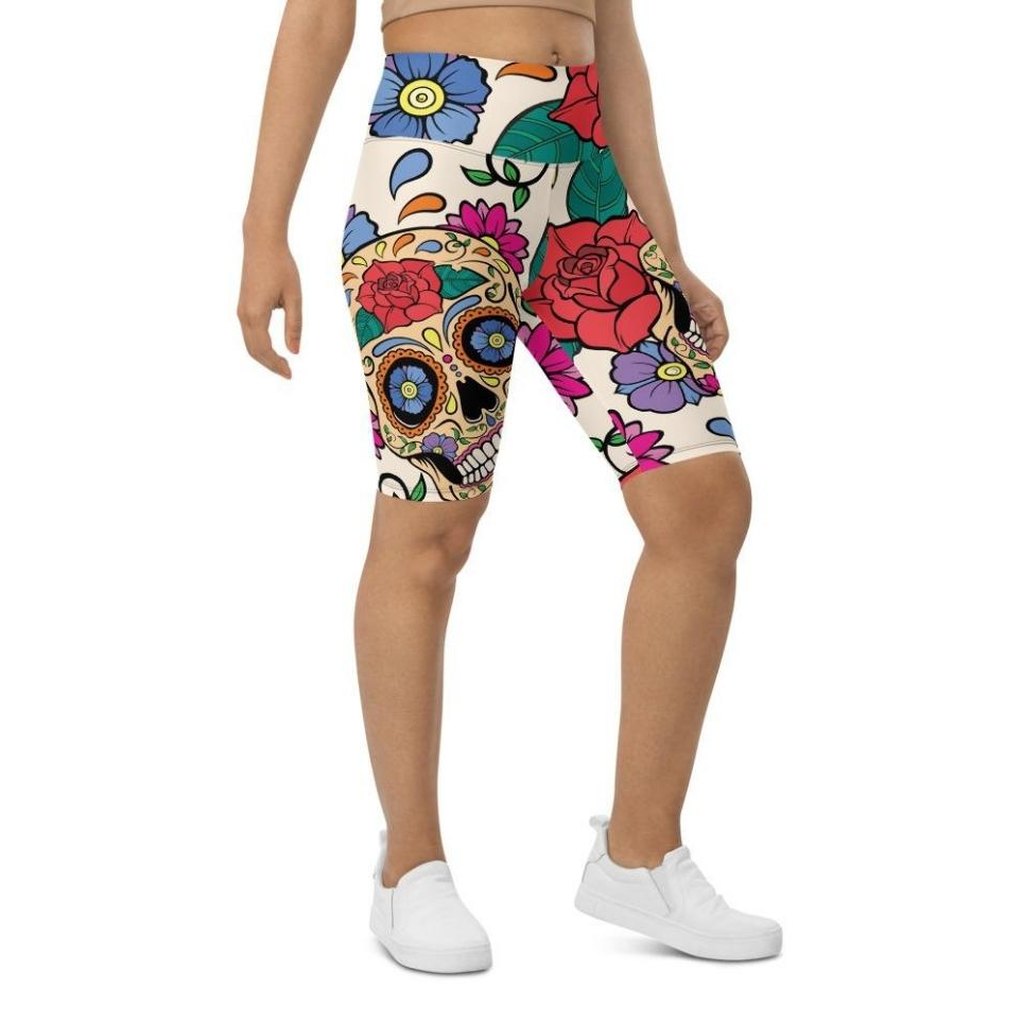 Dia de Muertos Biker Shorts