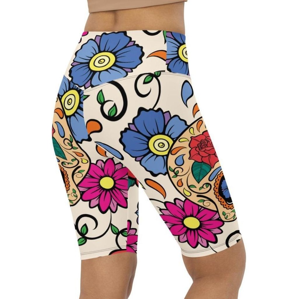 Dia de Muertos Biker Shorts
