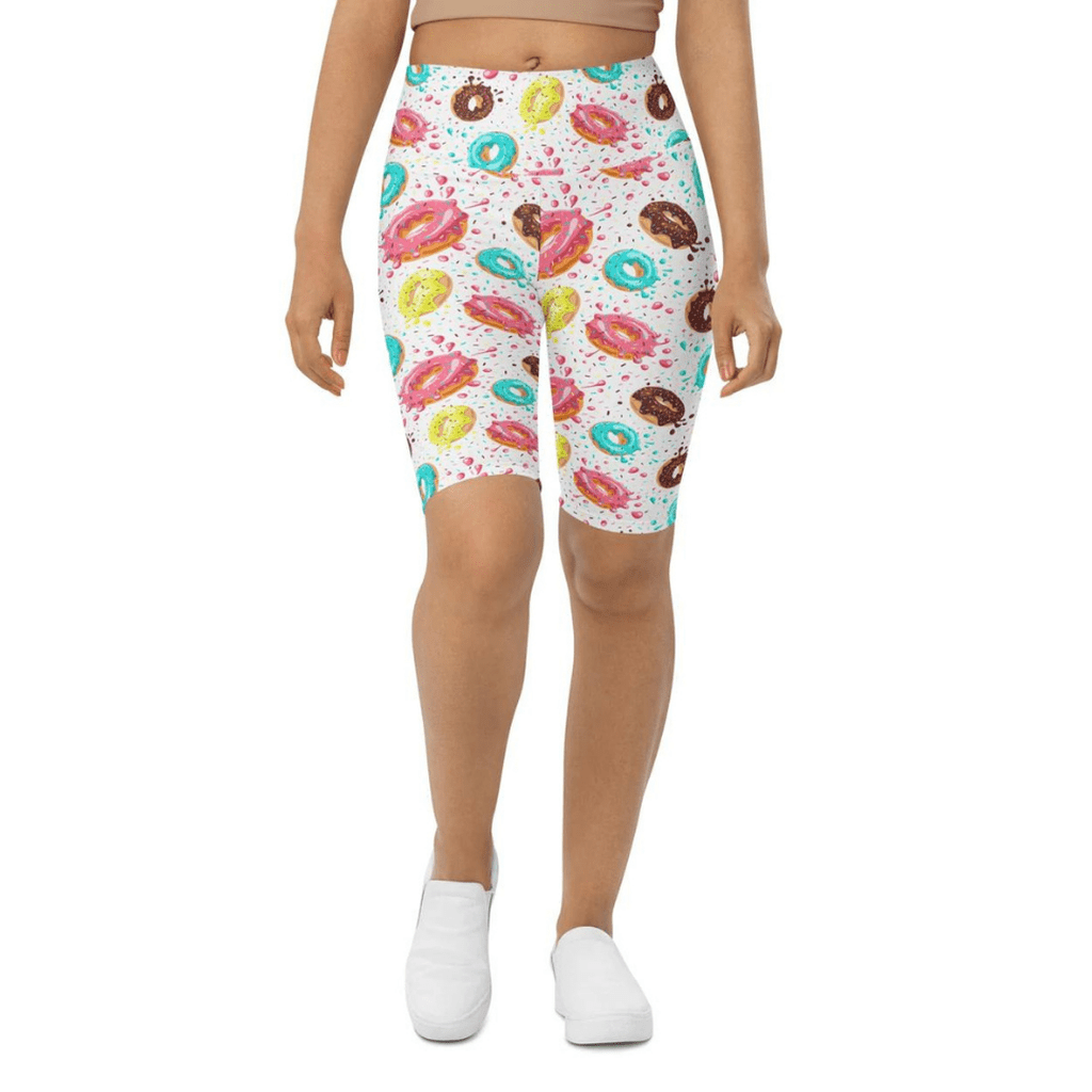 Doughnut Pattern Biker Shorts