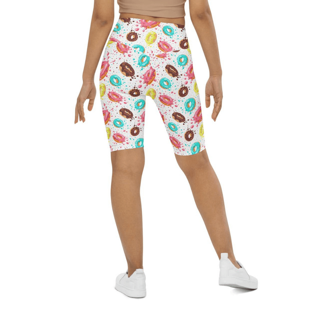 Doughnut Pattern Biker Shorts