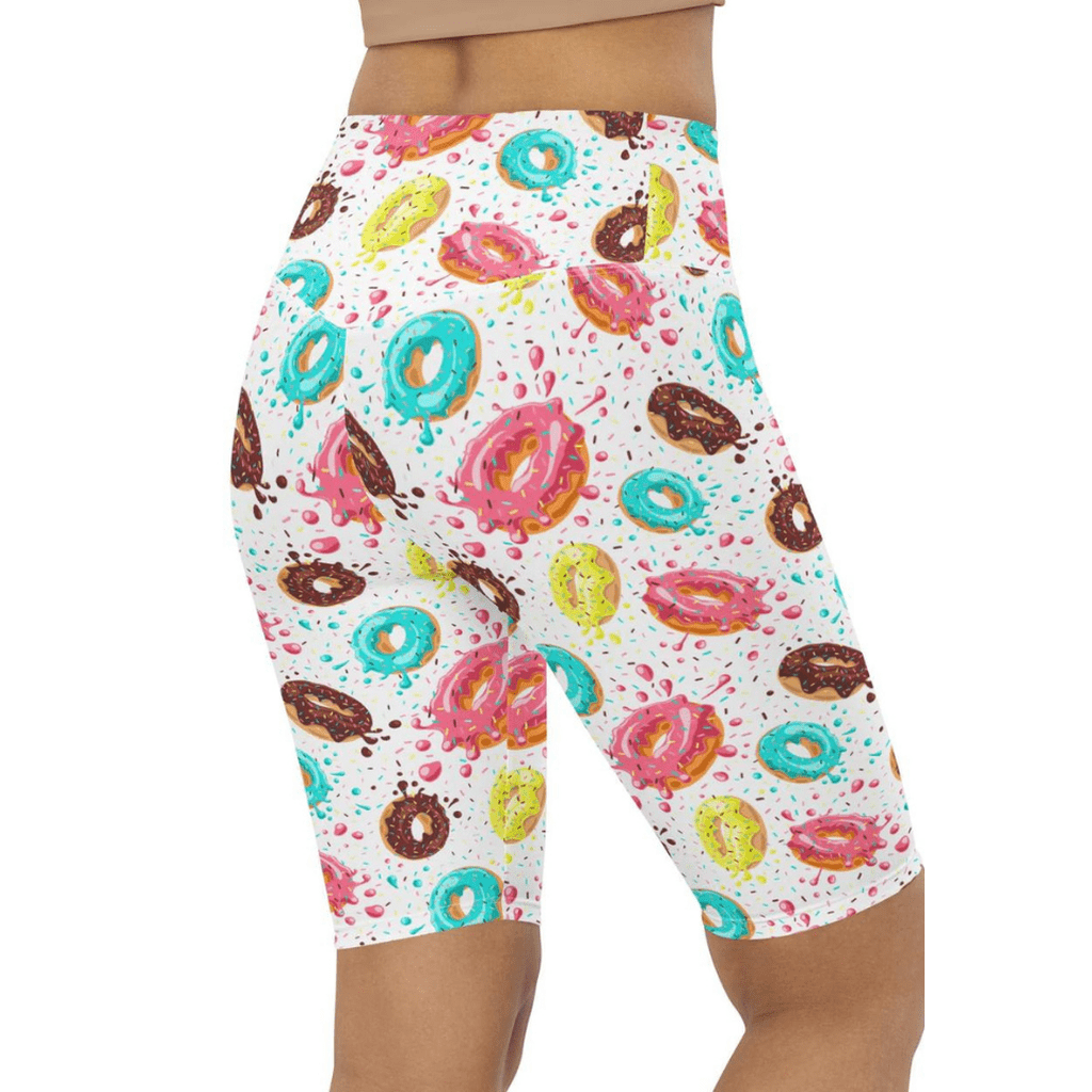 Doughnut Pattern Biker Shorts
