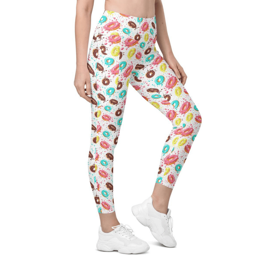 Doughnut Pattern Leggings With Pockets