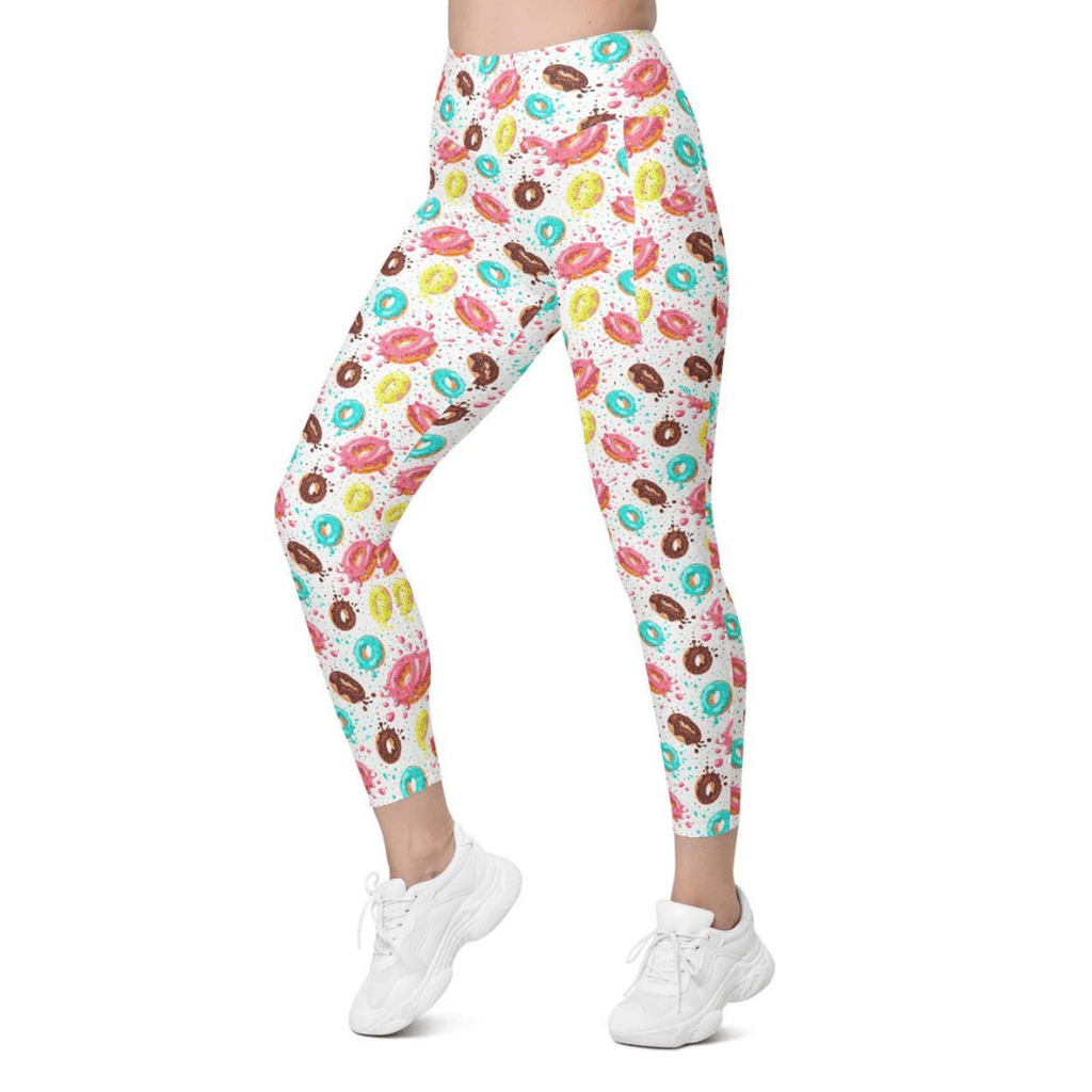Doughnut Pattern Leggings With Pockets