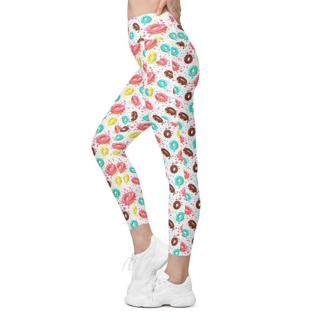 Doughnut Pattern Leggings With Pockets
